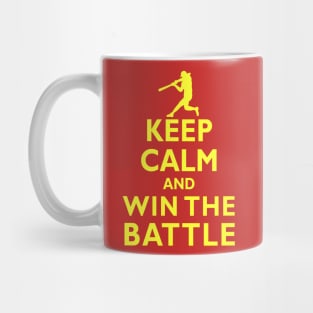 Keep Calm and Win the Battle Fast Pitch Softball Hitter Mug